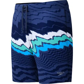 Pánské kraťasy Speedo Stripe Flex Boardshort Navy/White XS - UK30