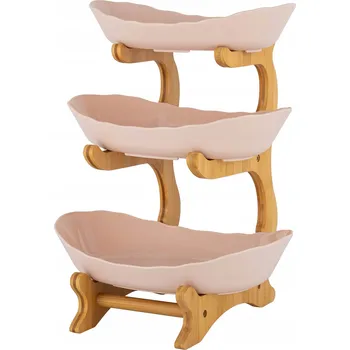 Mísa na ovoce, servírovací etažér na jídlo, 3 patra, béžová