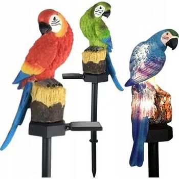 Venkovní osvětlení Dekorativní LED solární lampa Papoušek 42 cm Modrá