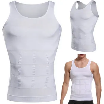 Nátělník Slim N Lift pánský zeštíhlující nátělník bílý L - bílá