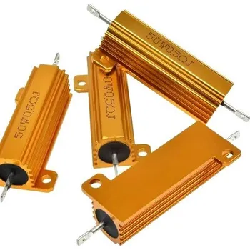 Rezistor 0,1R RX24 rezistor drátový 50W s chladičem