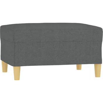 Taburet Stabilní podnožka z látky a překližky, tmavě šedá, 70x55x41 cm