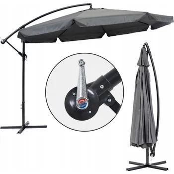 Stínicí technika Modern Home šedý s boční nohou slunečník Modern Home 340 x 270 cm