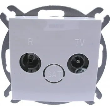 Elektrická zásuvka Anténní zásuvka nástěnná Hager Polo Fiorena bílá