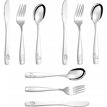 Příbor DINOSAUR Sada Příborů pro Děti 9 Dílů Nerezová Ocel