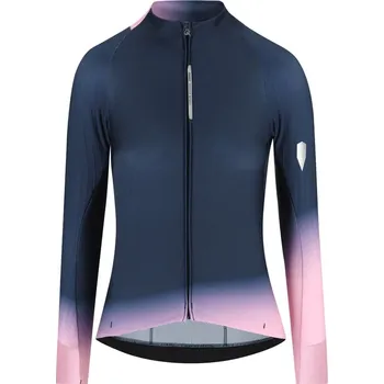 cyklistický dres Q36.5 Cyklistický dres Gregarius Hybrid Collar fade long sleeve podzim, ZIMA Modrá S Dámské