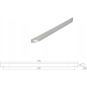 Nábytkové kování Nábytková úchytka SIRO 2447-350ZN1 chrom lesk