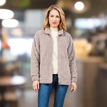 Pánská větrovka Flanelová bunda hnědošedá L