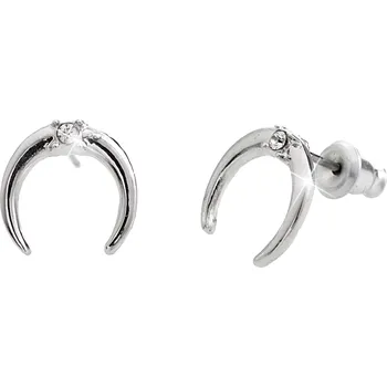 Náušnice JSB bijoux s.r.o. Náušnice puzety z bižuterní slitiny měsíc s krystalem Swarovski Crysrtal