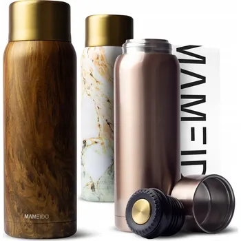 Termoska MAMEIDO Termoska ocelová 1L s hrnkem Udrží teplo 12h Bez BPA