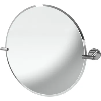 Zrcadlo Zrcadlo do koupelny s výklopným nástěnným držákem, frézované, 50 CM, CHROM