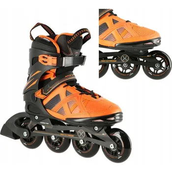 Kolečkové brusle Odolné Kolečkové Brusle Brusle 2v1 Nils Extreme 38 Hliníkové Černo-oranžové Fit