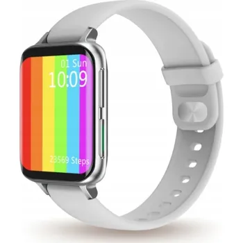 Hodinky DT93 Chytré Hodinky Stříbrné Velký Displej Měření Tepu Bluetooth Sport Android iOS