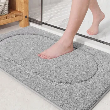 Koupelnová předložka COLOR G Koupelnová předložka Protiskluzová Mikrovlákno 40x60cm Šedá