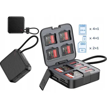 Příslušenství pro datový nosič Čtečka paměťových karet 10 Gbps ULANZI CRC10 s pouzdro na 13 karet CFE-A SD TF