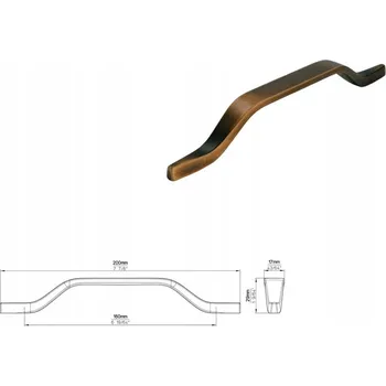 Nábytková úchytka SIRO 2318-200ZN79 staromosaz kartáčovaný