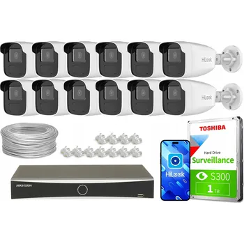 IP kamera Sada IP monitoringu 10x Kamera 4MPx IPCAM-B4-50IR HiLook od Hikvision