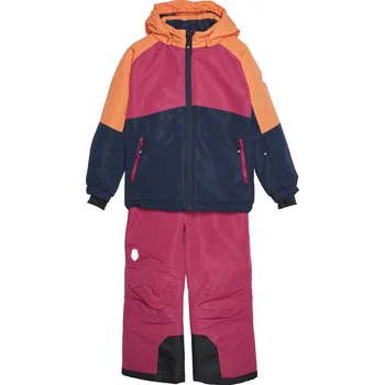 Snowboardové kalhoty Dívčí set lyžařské bundy s kalhotami COLOR KIDS-Ski Set - Colorblock, vivacious Růžová 164
