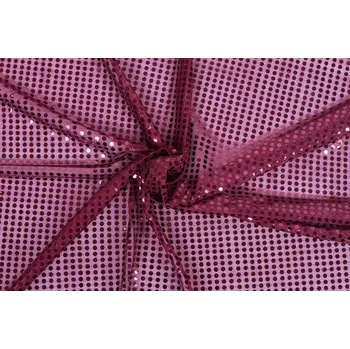 Látka s flitry ve vínové barvě 0142/405