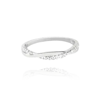 Prsten Zlatnictví Helios Proplétaný stříbrný prsten Velikost: 56, Váha: 1,75g