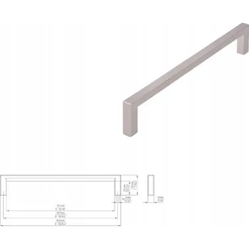 Nábytkové kování Nábytková úchytka SIRO 2108-168ZN21 vzhled nerezové oceli