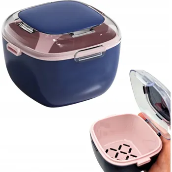 Elektrický zubní kartáček Krabička Ortodontická na Rovnátka Návleky na protézu Premium Čtvercové Granátové jablko