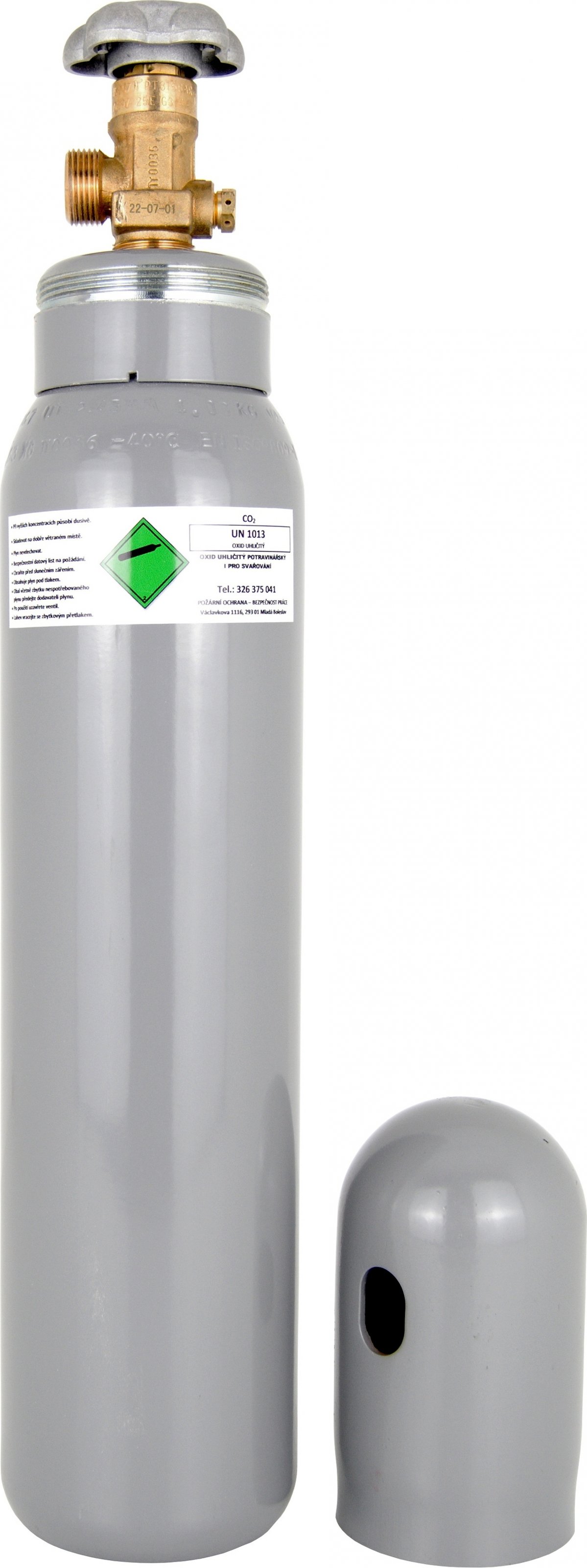 Tlaková ocelová láhev CO2 s náplní 2 kg