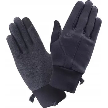 Rukavice Pánské běžecké rukavice Nike Tech Fleece 2.0 black/black/black M