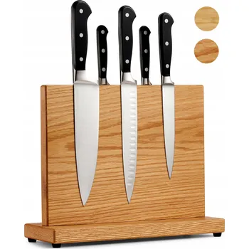 Stojan na nože LARHN Magnetický blok na Nože Dřevěný z dubu do 23 cm