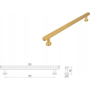 Nábytkové kování Nábytková úchytka SIRO 2587-230ZN87 efekt kartáčovaného zlata