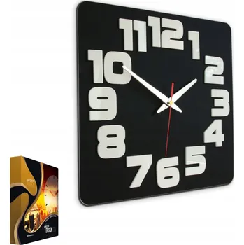 Hodiny Nástěnné hodiny v moderním stylu akrylové Logic Black_White Kulatý