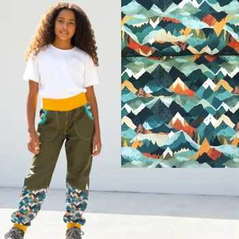 Dívčí šaty Dětské kalhoty Softshell kalhoty s beránkem Velikost: 98/104 khaki hory