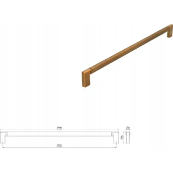 Nábytkové kování Úchytka nábytku SIRO 2457-334ZN79ZN79 Nábytková úchytka stará kartáčovaná mosaz