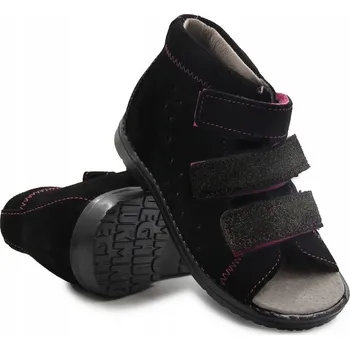 Dívčí sandály Dívčí kožené sandály na suchý zip Dawid velikost 26