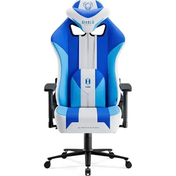 Herní židle Diablo X-Player 2.0 Normal Size látková herní židle bílo-modrá