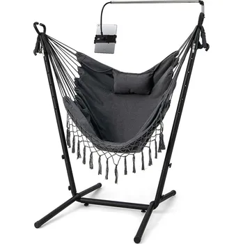 Závěsné křeslo Nastavitelná výška závěsného křesla s držákem na telefon