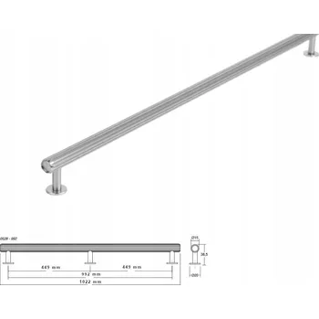 Nábytkové kování Nábytková úchytka VIEFE 0528 RILLE 992 mm nerezová ocel