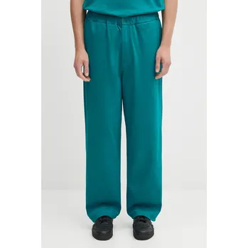 Dámské kalhoty Bavlněné kalhoty Pangaia DNA Interlock Trouser, XL, tyrkysová, 66X