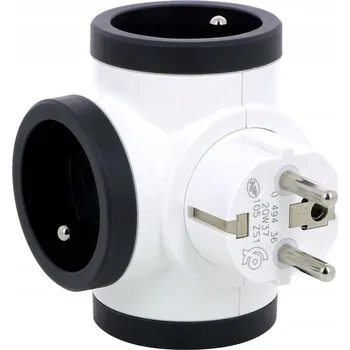 Elektrická zásuvka Rozbočka do zásuvky otočný 3x230V boční LEGRAND bílá/grafitová