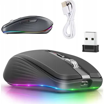 Myš Bezdrátová myš s RGB podsvícením a duálním režimem nabíjení