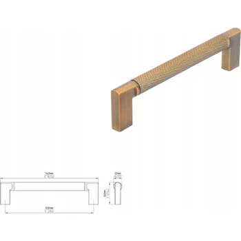 Nábytkové kování Nábytková úchytka SIRO 2457-142ZN79ZN79 staromosaz kartáčovaný