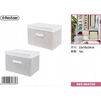 Úložný box Úložný box s víkem COTTON LINE 32x18x24 cm