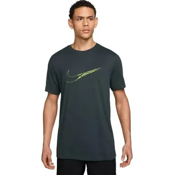 Pánské tričko Pánské triko s krátkým rukávem NIKE-M NK DF TEE HBR SEAWEED/LT LEMON TWIST Šedá XL