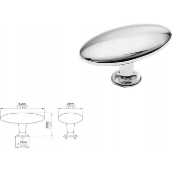 Obraz Nábytková hlavice SIRO 2338-64ZN1 chrom lesk