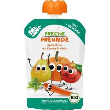 Freche Freunde BIO Kapsička jablko, hruška, mrkev a dýně 100g