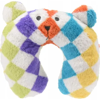 Polštář Dětský cestovní polštářek Rainbow 30×30 cm, pastelové káry