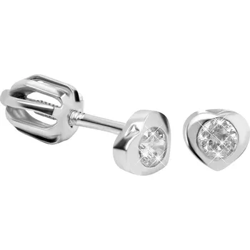 Šperk Brilio Silver Srdíčkové náušnice s čirým krystalem 436 001 00122 04 + 2 měsíce na vrácení zboží