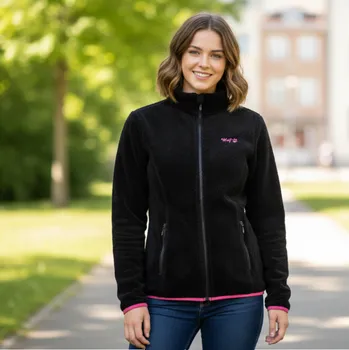 Dívčí vesta Dívčí FLEESOVÁ (chlupatka) MIKINA černá Wolf B2450 (Dívčí teplejší mikina)