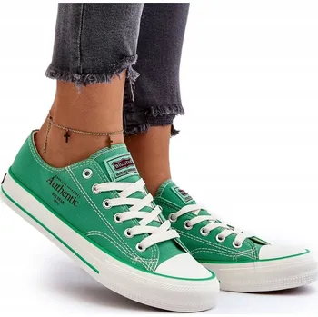 Dámská obuv DÁMSKÉ PLÁTĚNÉ TENISKY BIG STAR NN274240 ZELENÉ 39