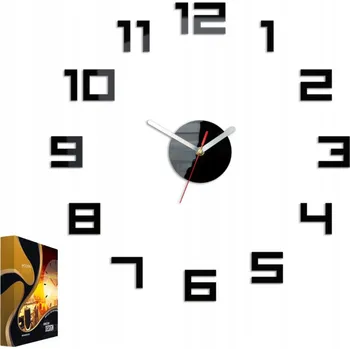 Hodiny Nástěnné hodiny v moderním stylu Akrylové Digit Black Kulatý Quartzové